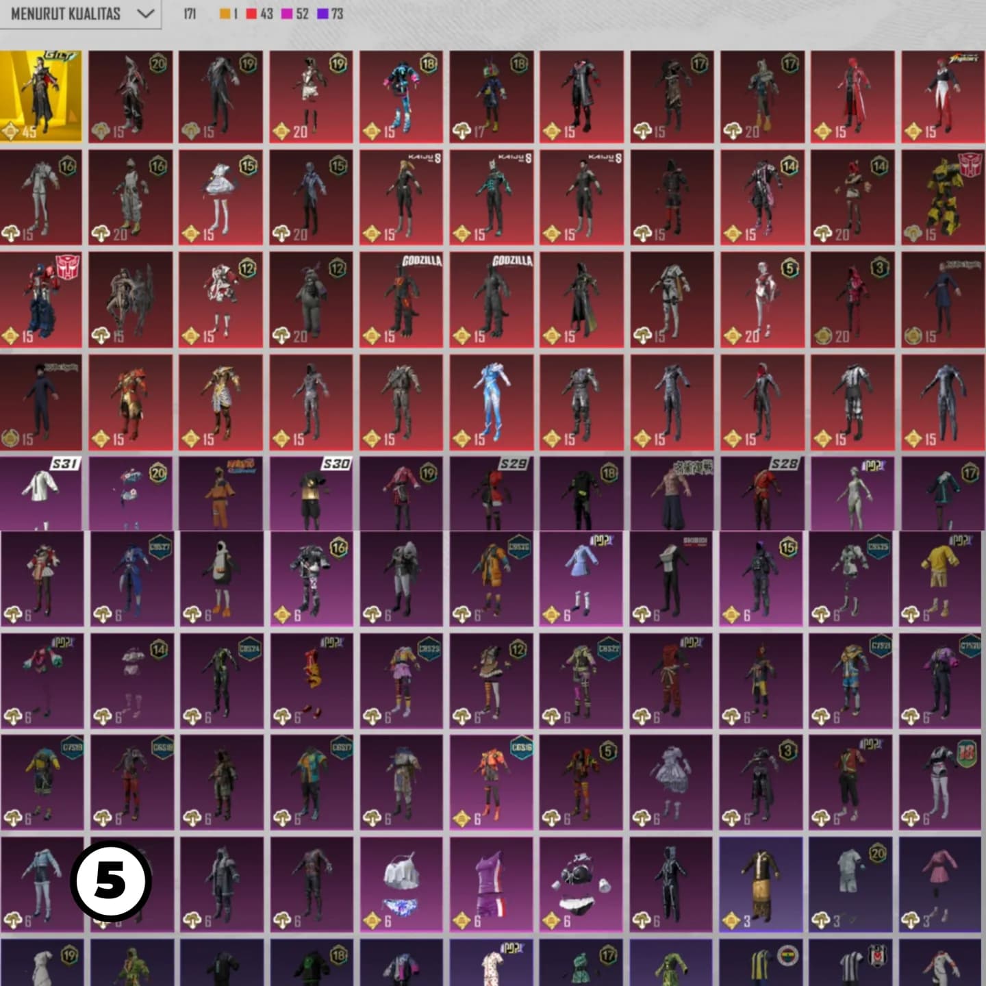 1 Gilt,full Set ( Nanas, Pilot,crew ),m4 Roaring Lv.6,good Emot Konten  - 5