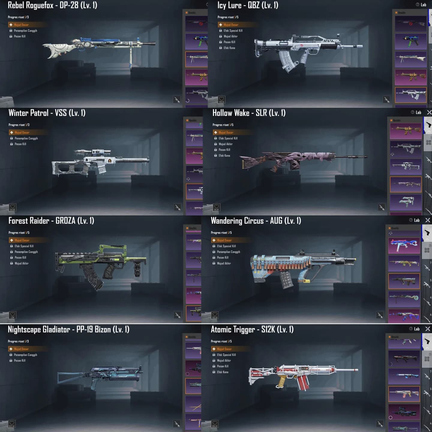 1 Honor, 1 Gilt, M4 Skyblade Lvl. 5 - 7