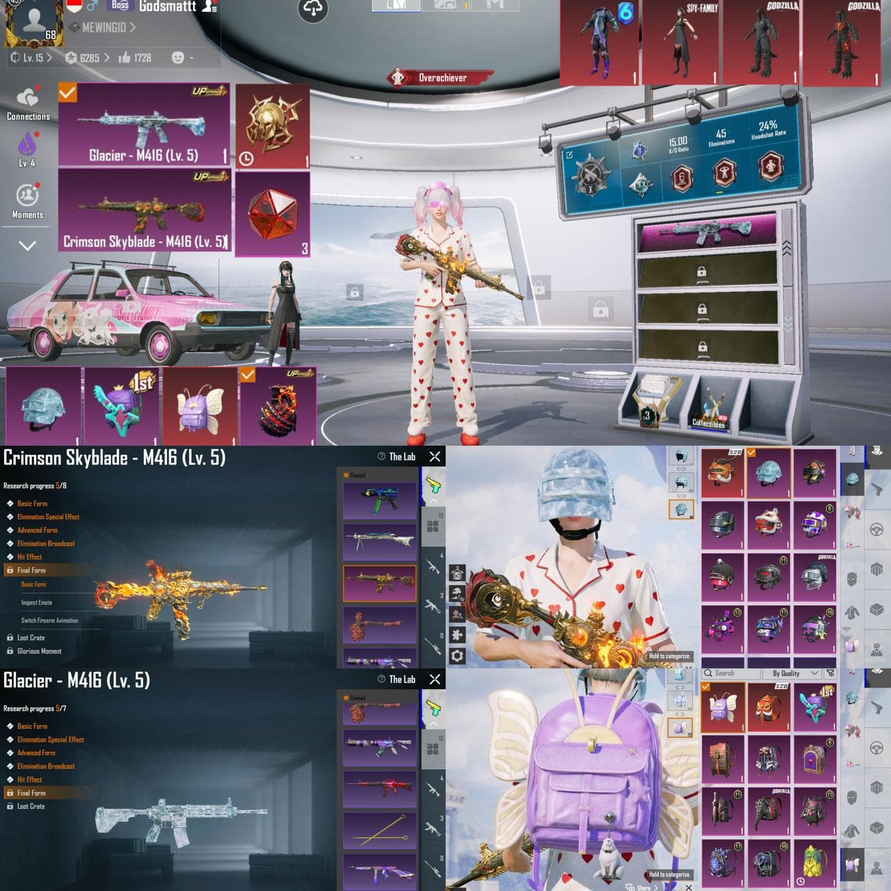 M4 Crimson Lvl 5 + M4 Gc Lvl 5 + Set Old - 5