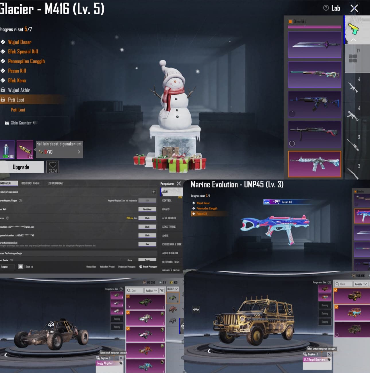 M4 Gc Level 5 + 20 Lab + Tanduk Ryzen