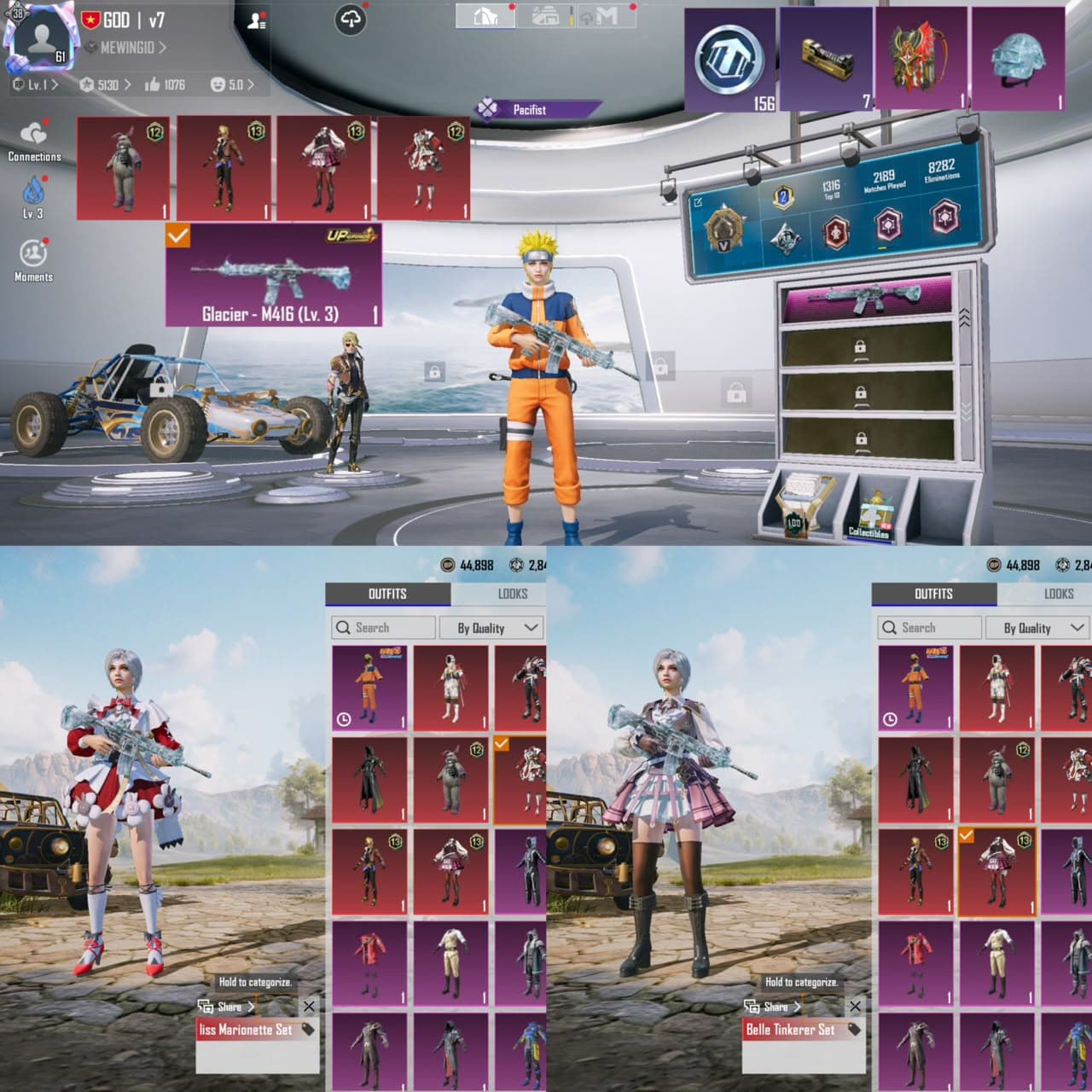 M4 Glacier Lvl 3 Murah+ 1 Material Besar+ 156 Luck