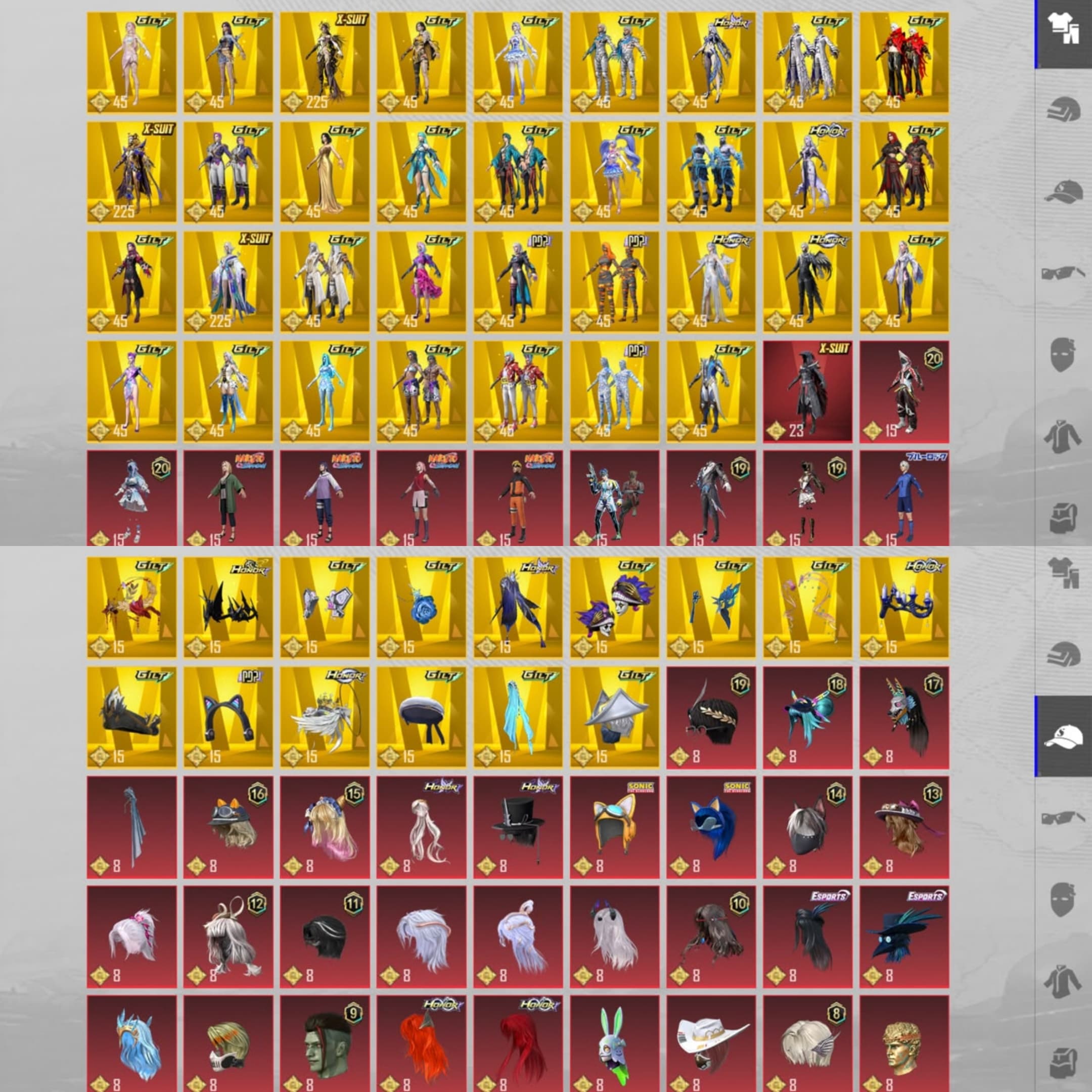 Akun Sultan Pensiun, 6 X-suit, 13 Sportcar, 113 Weapon Lab, Inferno, Set Ryzen - 2