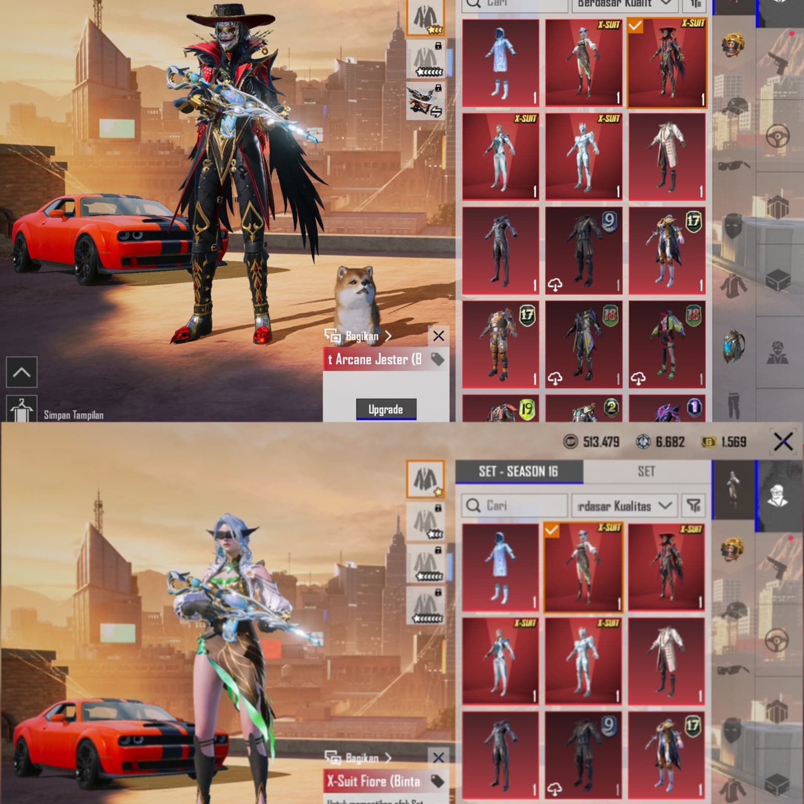 X-suit Jester Lvl. 4 & M4 Tidal Lvl. 7 & Sportcar - 7