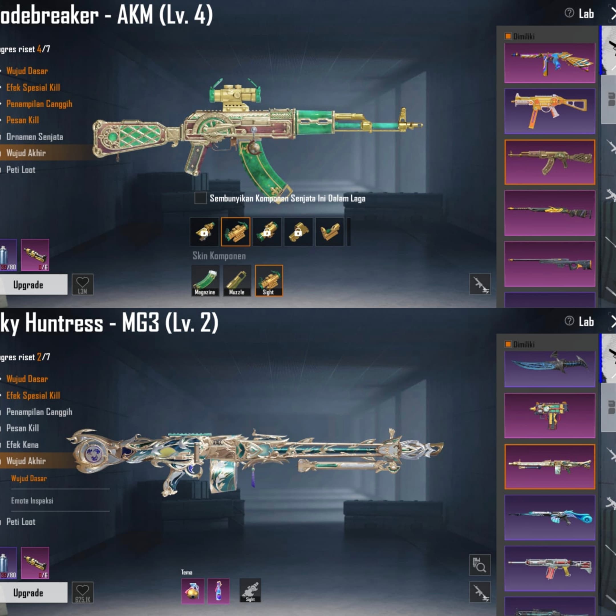 1 Gilt + M4 Glacier Lvl. 6 & 5 Killmess & 19 Weapon Lab - 2