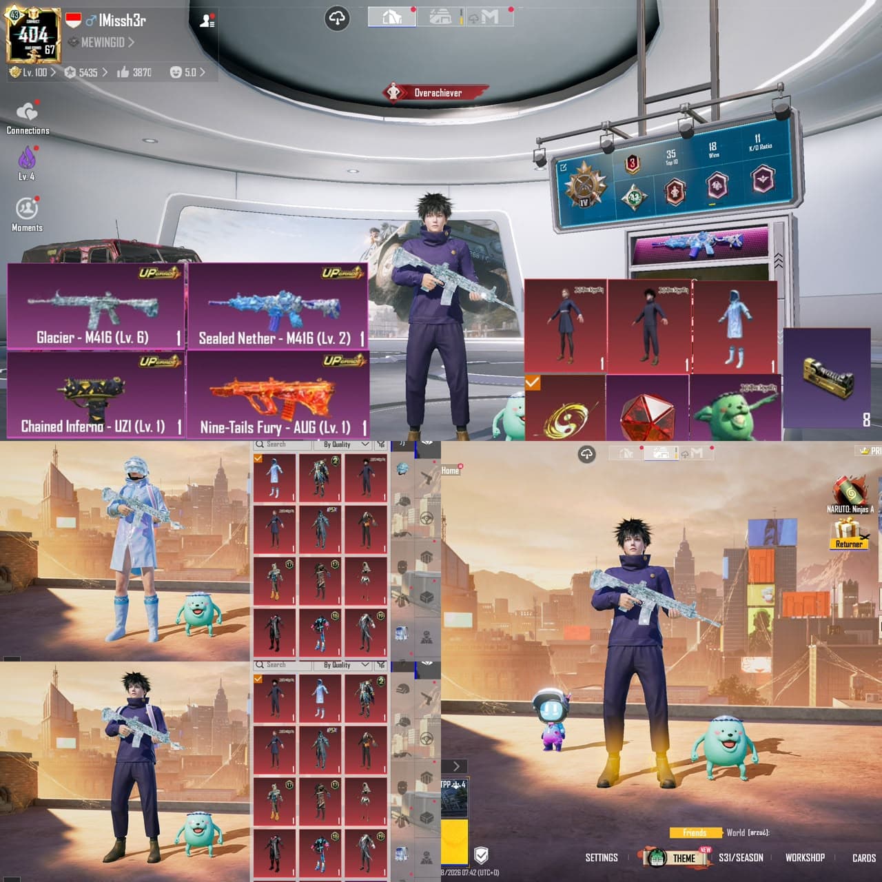 Double M4 Lvl. 6 & 2 + Aug Naruto, Set Jjk, Rp Max - 1