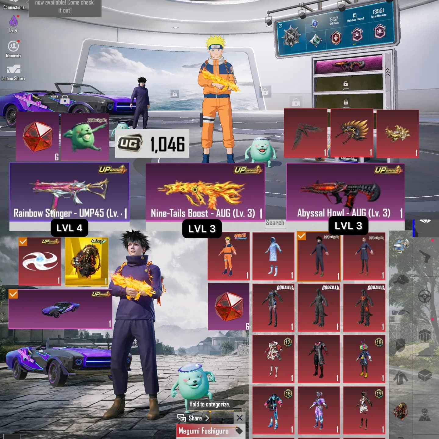 2 Aug Up Lvl 3 + Set Collab + Uc 1067 + Open Rp