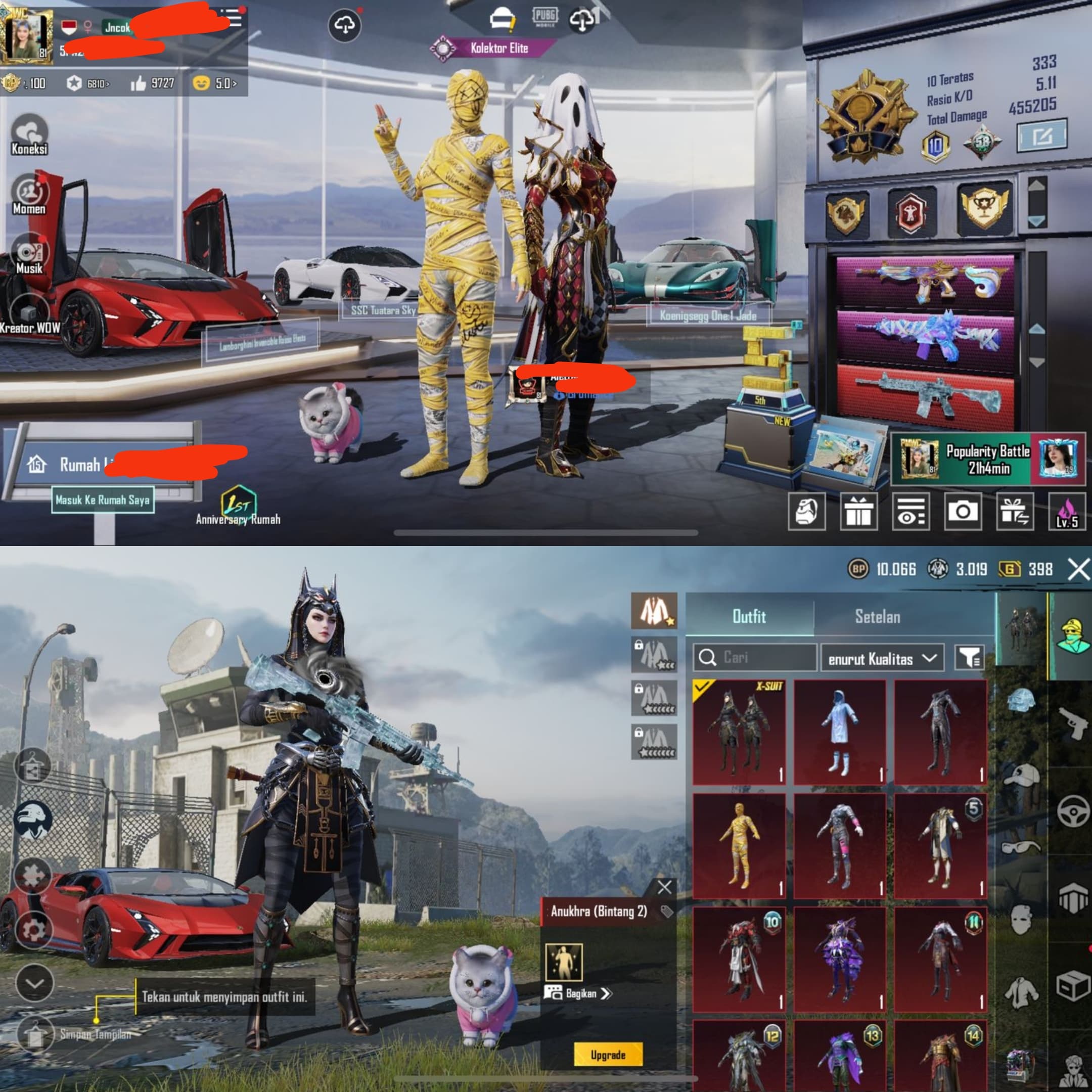 3 Set Mumi (Kuning, Es, & Api) & M4 Glacier & Sealed Nether Max, 2 Lamborghini