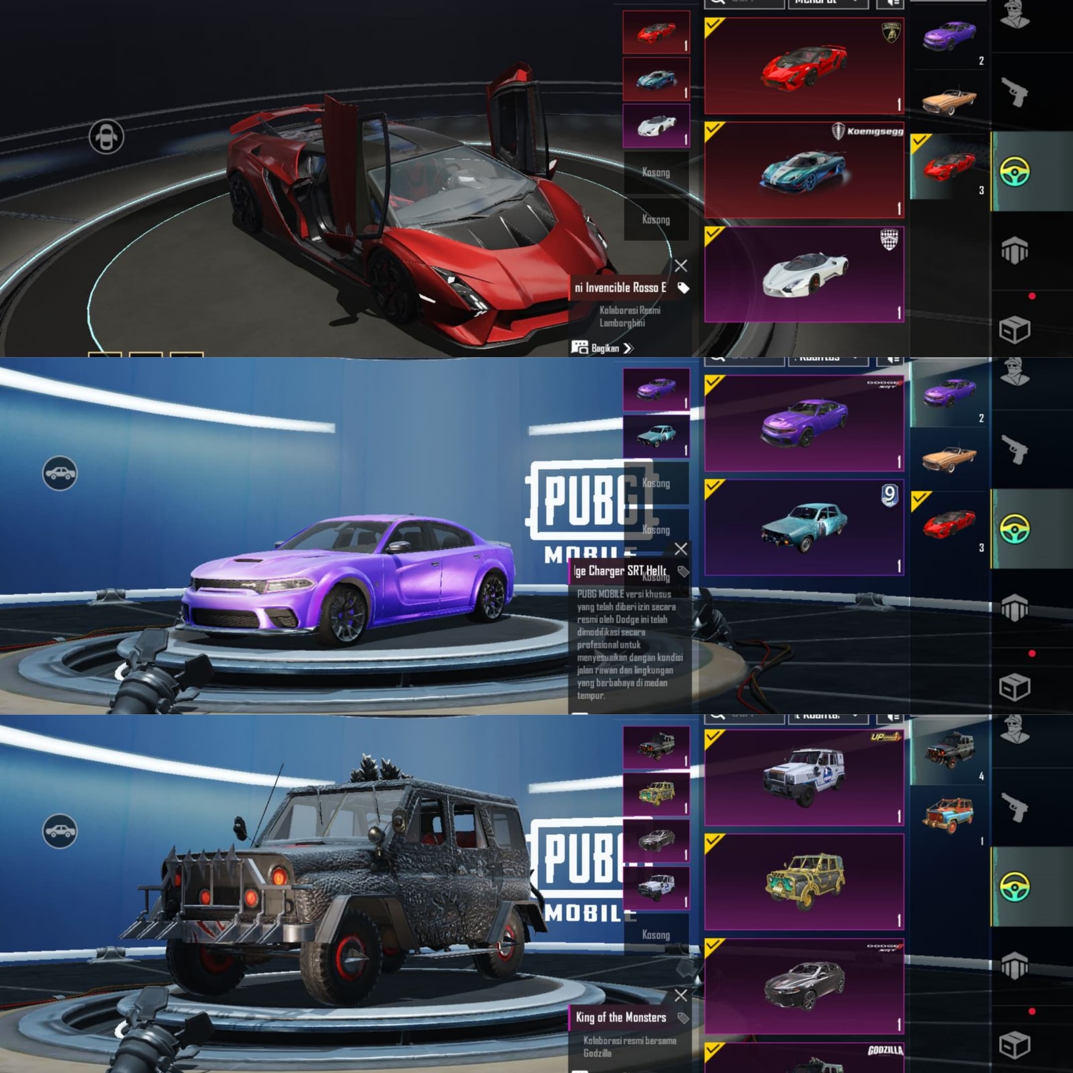 3 Set Mumi (Kuning, Es, & Api) & M4 Glacier & Sealed Nether Max, 2 Lamborghini - 3
