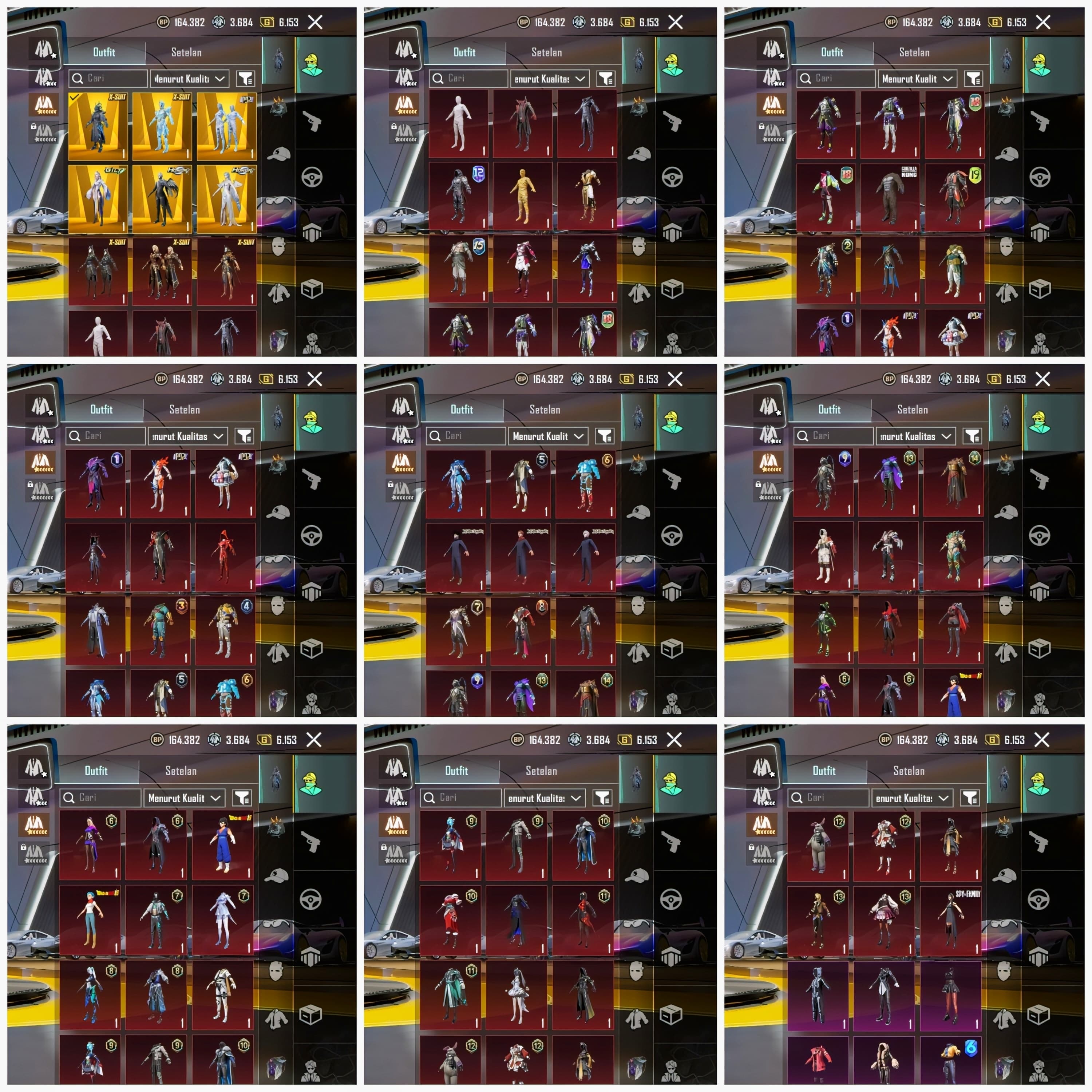 5 X-suit + 54 Weapon Lab + 3 Set Mumi + Sport Car - 2