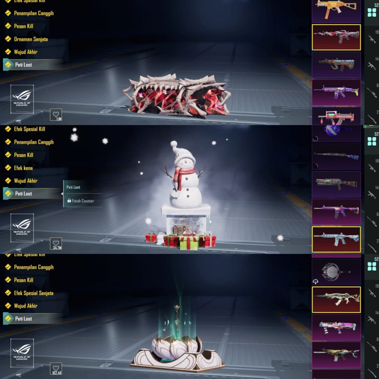 8 Xsuit + 3 Gilt + 3 Supercar + 52 Senjata Lab - 3