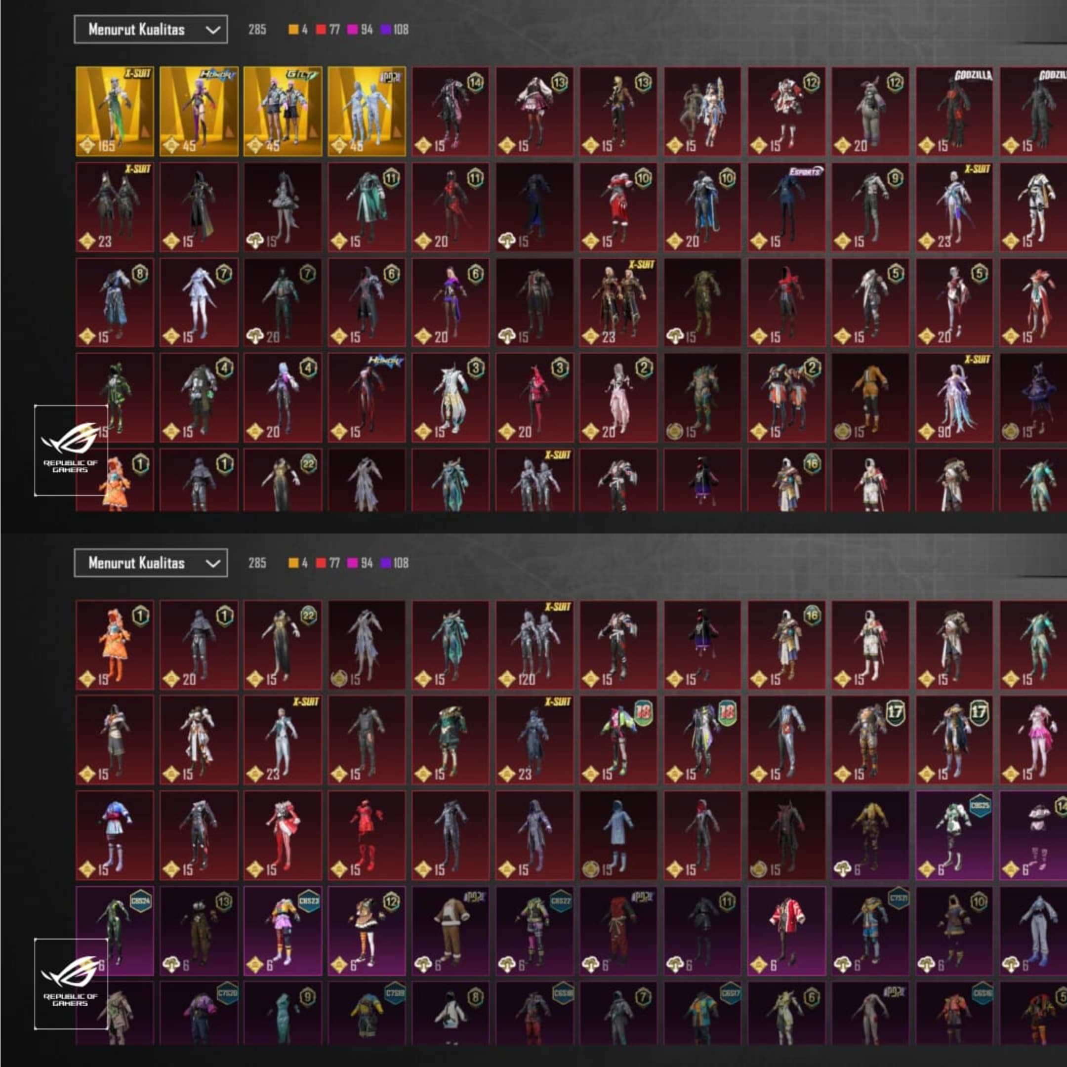 8 Xsuit + 3 Gilt + 3 Supercar + 52 Senjata Lab - 6