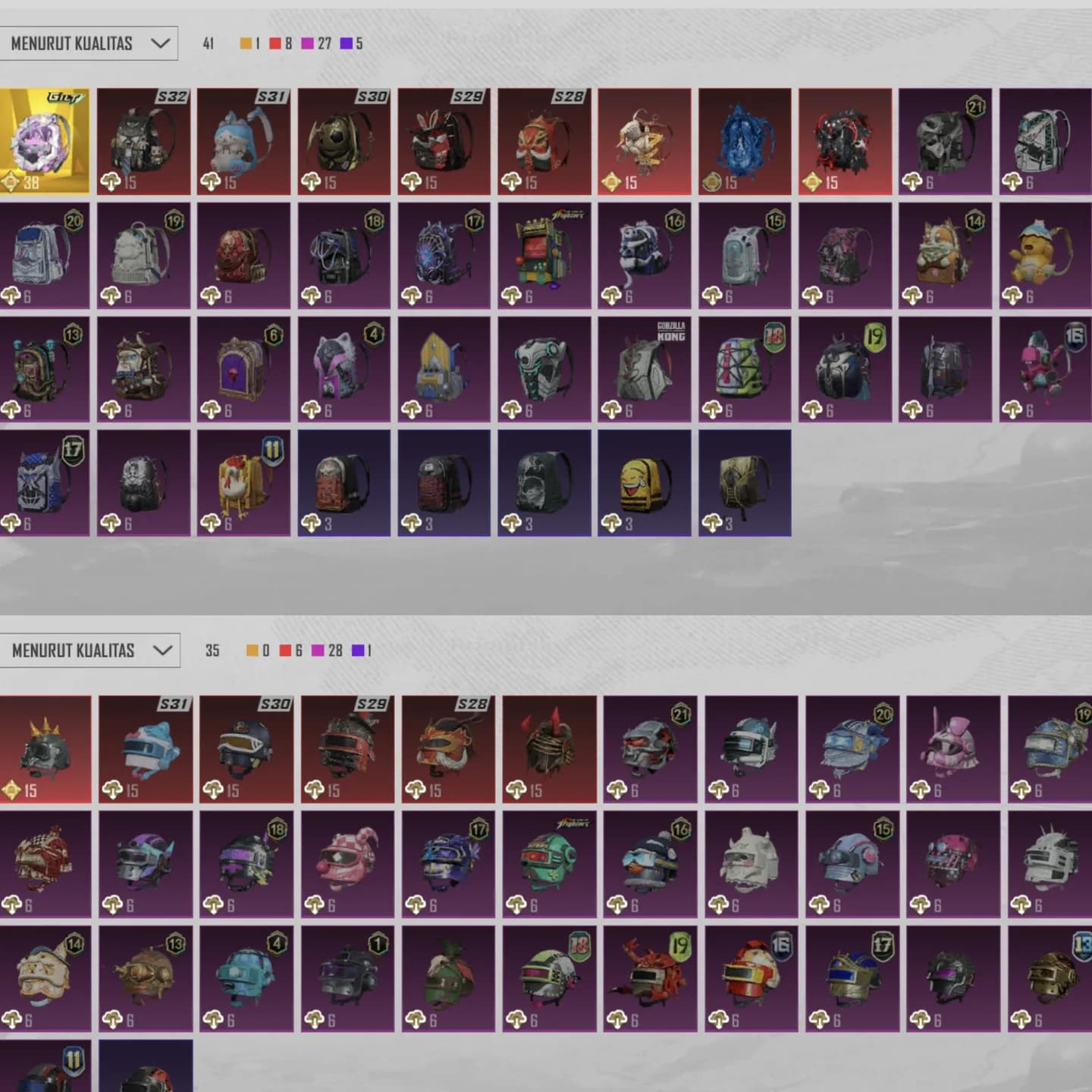 Acc Old S2, Helm Inferno, M4 Skyblade Max,aug Kyuuby, Border Comqueor - 3