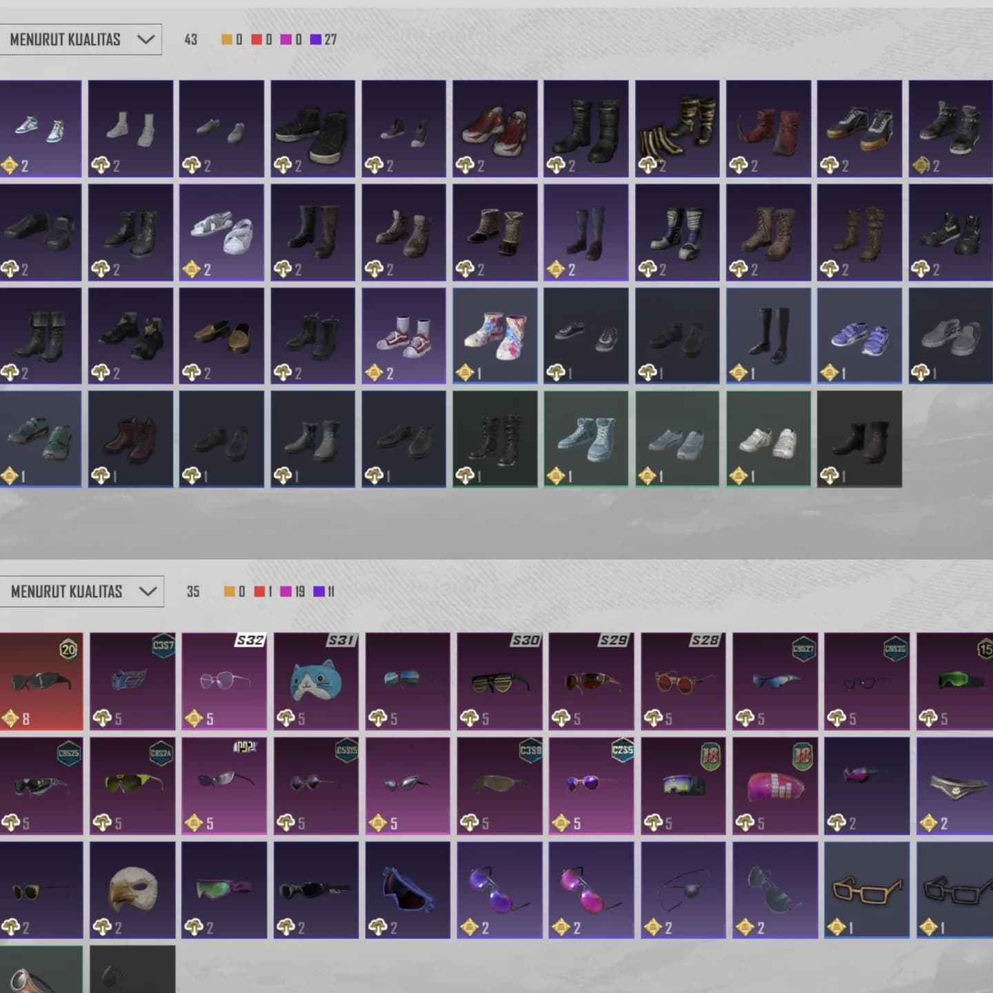 Acc Old S2, Helm Inferno, M4 Skyblade Max,aug Kyuuby, Border Comqueor - 5
