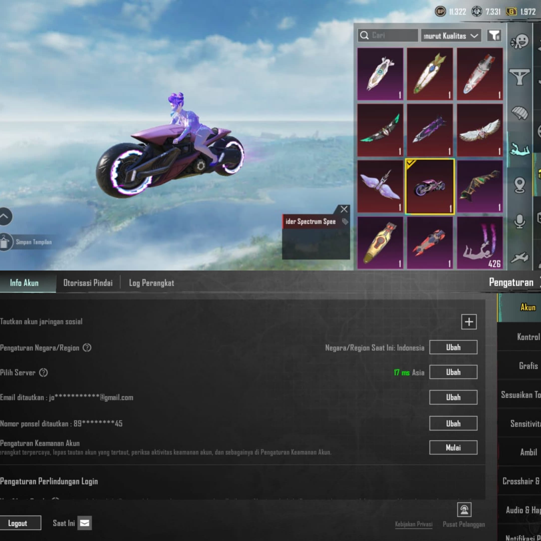 AKUN PUBG PEMAKAIAN PRIBADI DIJAMIN SAFE ACCOUNT - 4
