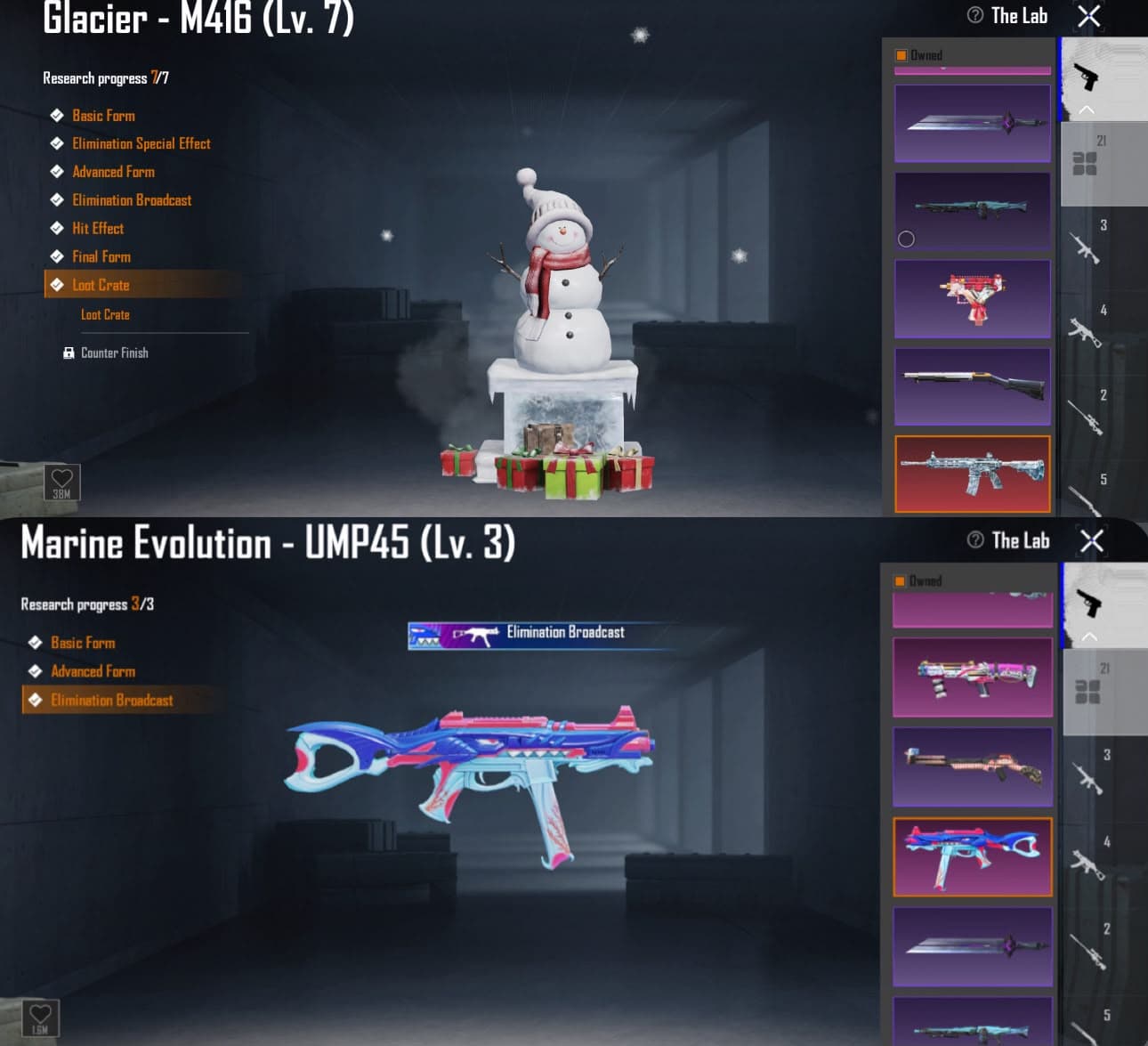 Glacier Max, Xsuit Posedion Level 2 + 9 Kill Messeg, 22 Weapon Lab - 1