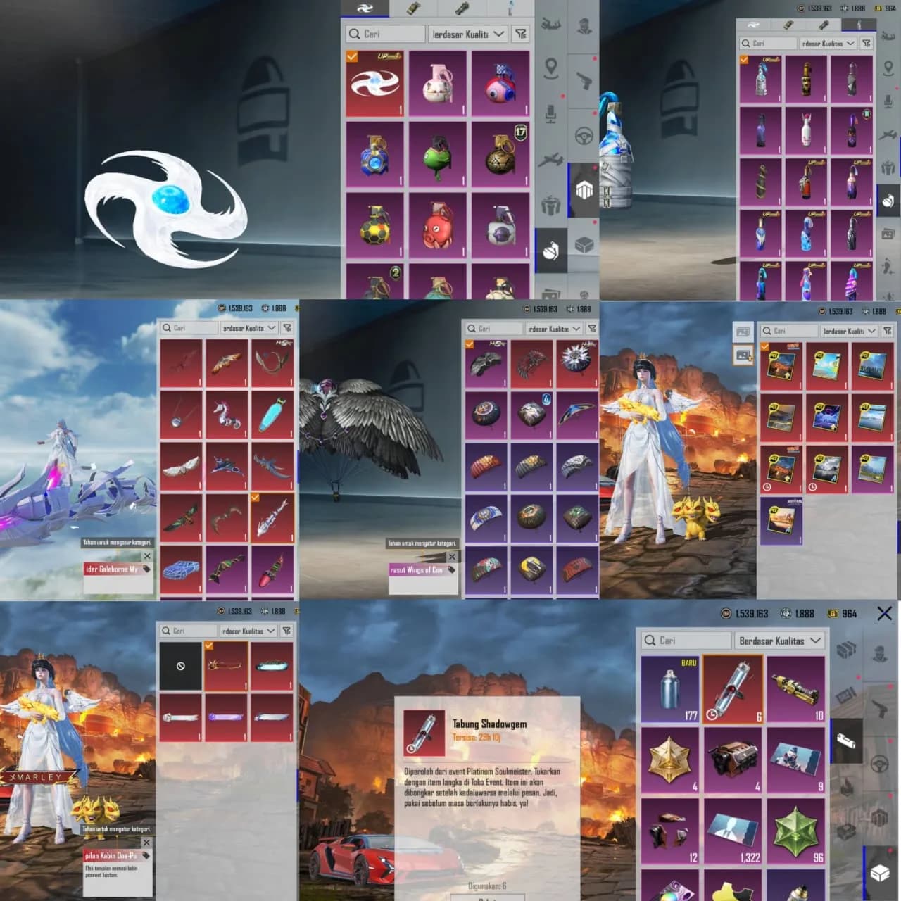 Koleksi Lvl. 80, 101 Weapon Lab, 42 Killmess, 21 Max & 9 X-suit + 18 Gilt - 9