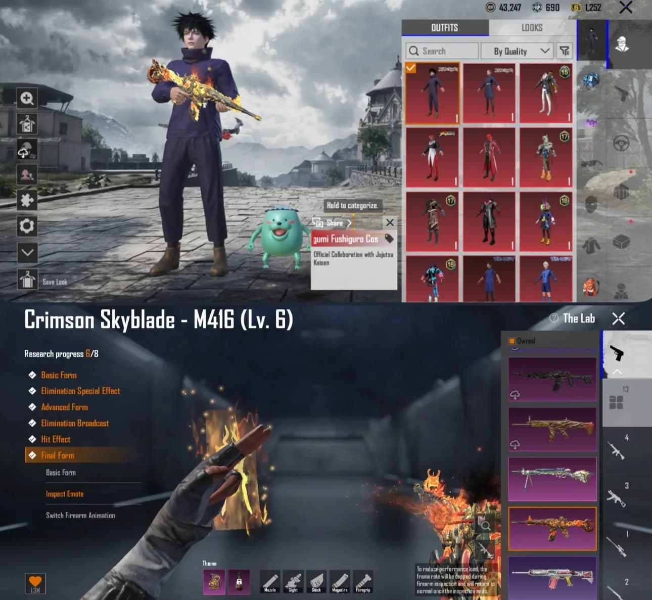 M4 Crimson/api Level 6 + 15 Lab + Skin Banyak - 1