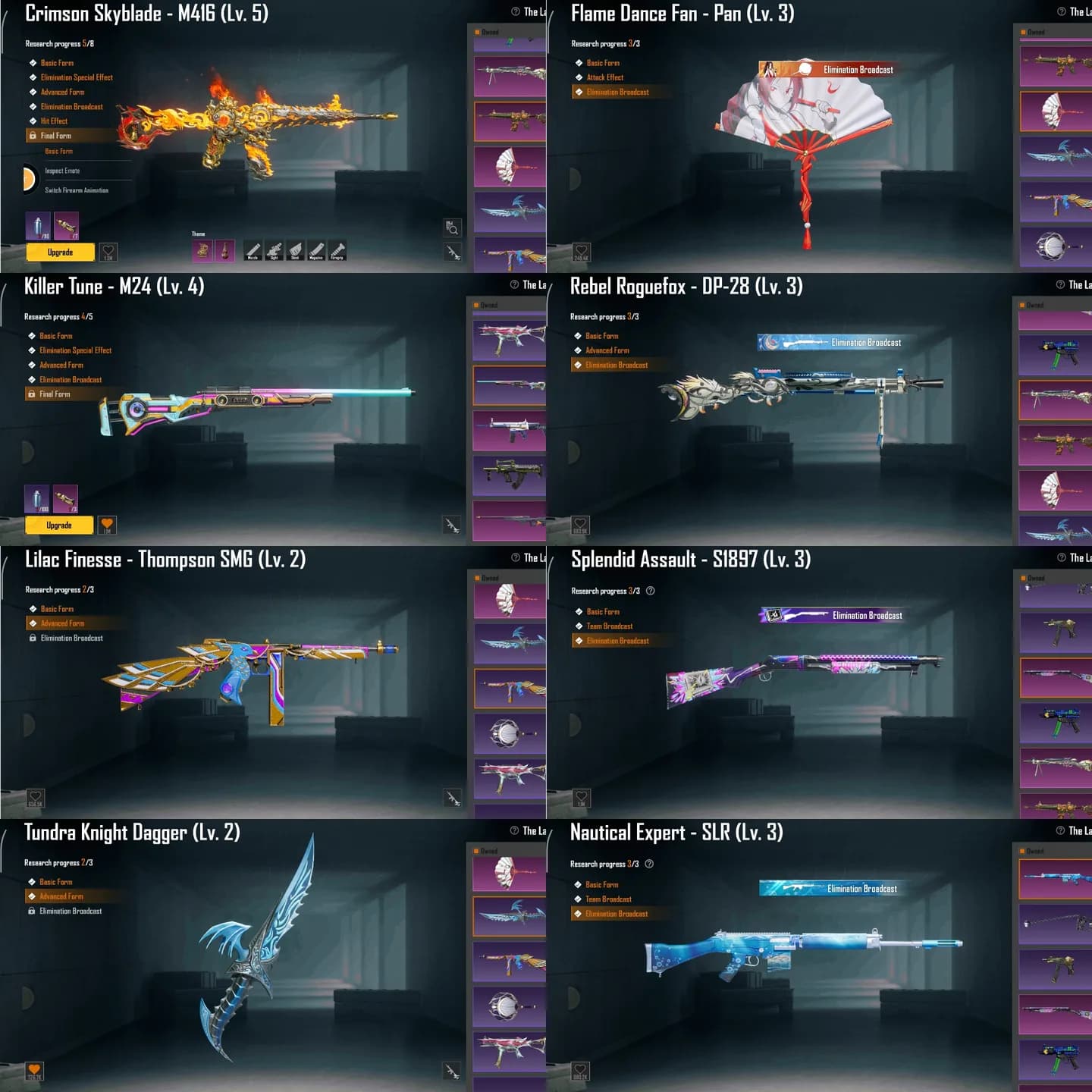 M4 Crimson Lvl. 5 & Gilt Wildsoul Warden + 16 Weapon Lab