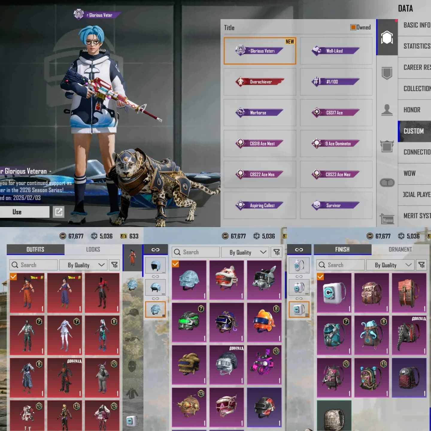 M4 Glacier Lvl. 5 + Helm Glacier & Set Dragonball & Godzilla - 3