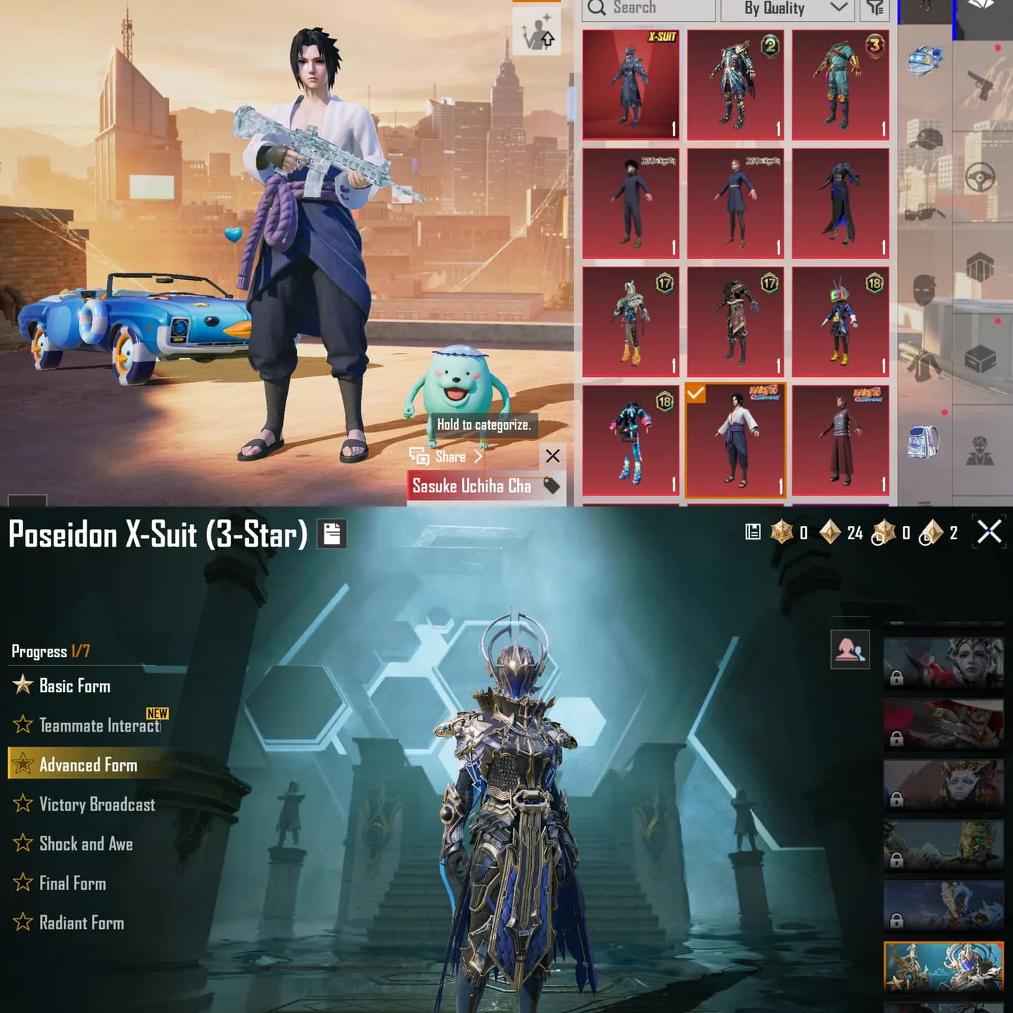 M4 Glacier Lvl 6+ Xsuit Poseidon+ Set Naruto & Jjk - 2