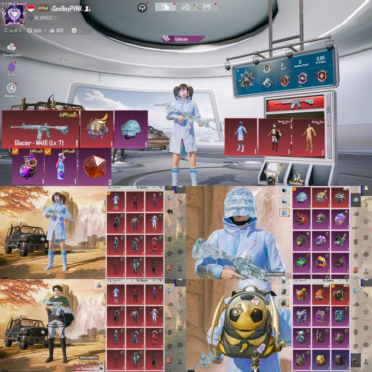 M4 Glacier Max Murah+ Set Levi & Titan+ Koleksi Lvl 47 - 1