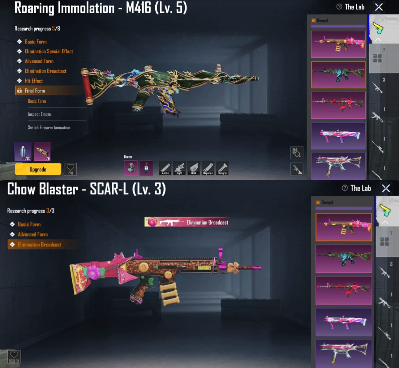M4 Roaring Level 5 Set Gilth + Set Nanas Old , 5 Kill Message - 2
