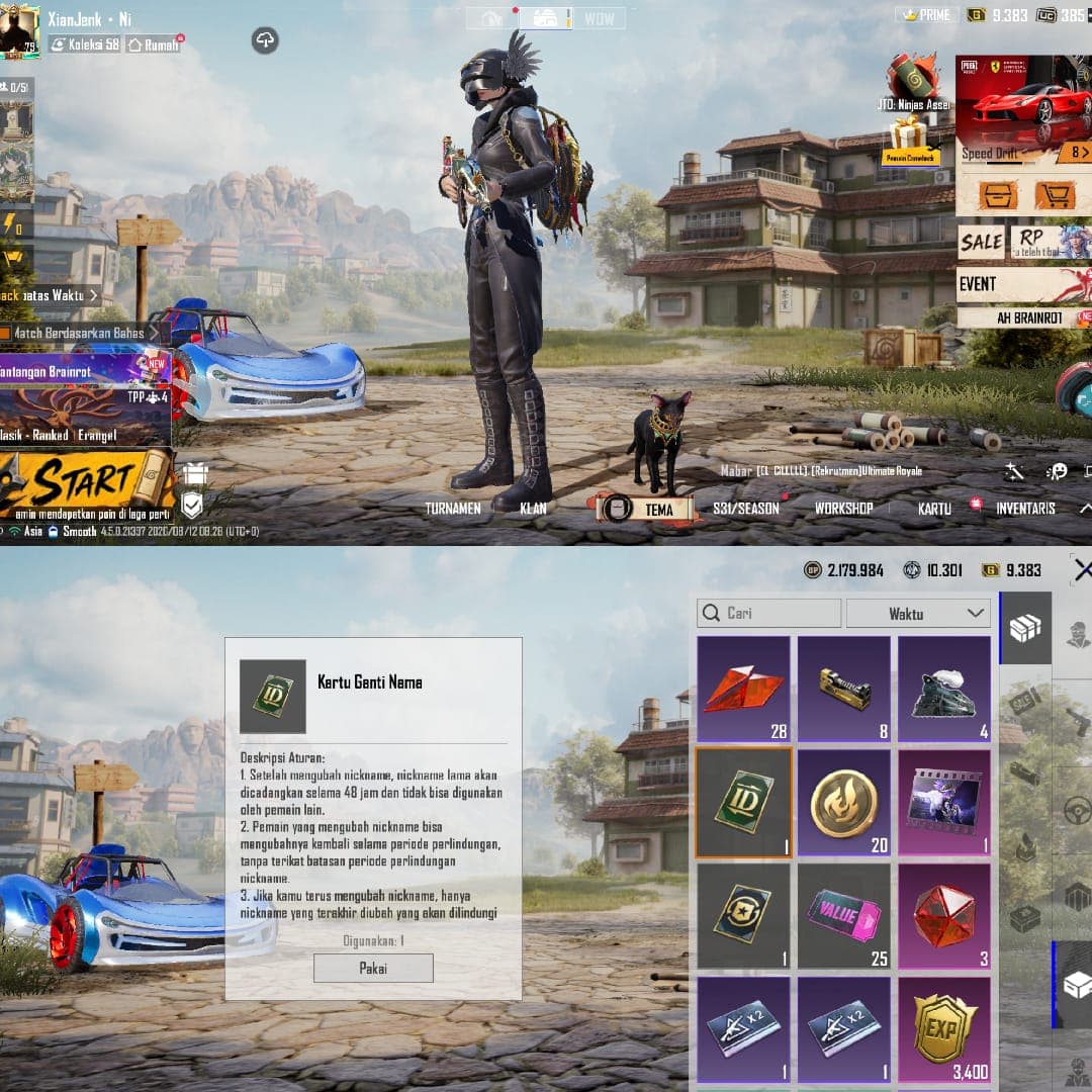 M4 Roaring Lvl. 7, 30 Lab 5 Kill Mess, 3x Conqu 1x Legend, Koleksi Lvl. 58 - 7