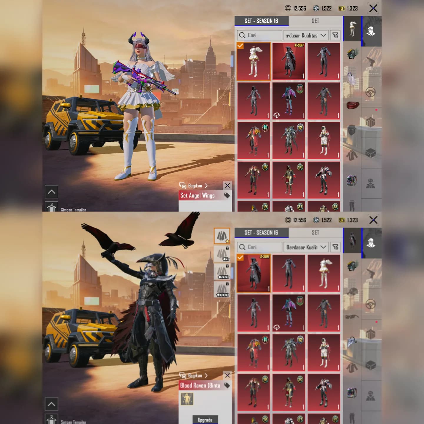 M416 The Fool Level 6 + X Suit Blood Raven Bintang 1 - 4