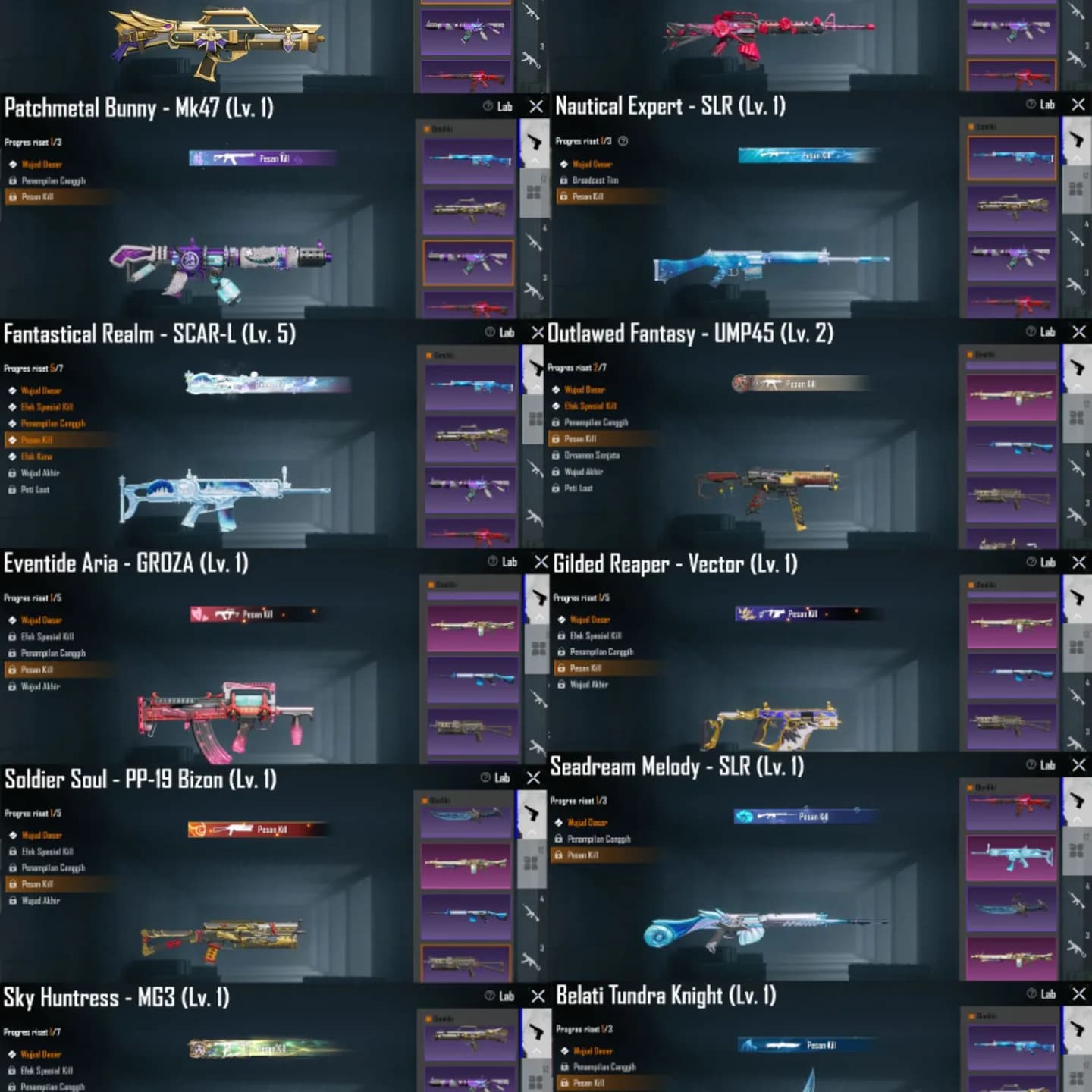Mumi Biru & Scar L Glacier Lv 5 & Penutup Mata Blind Noble  - 4