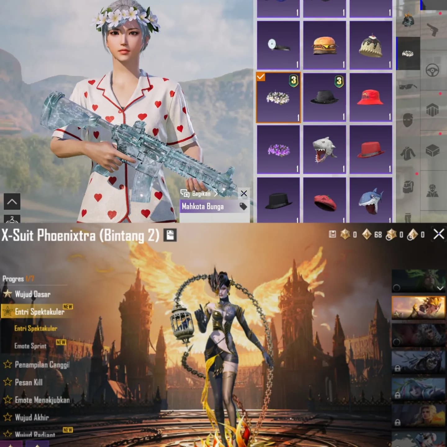 Mumi & X Suit Phoenixtra Lv 1 & Helm Inferno & M4 Gc Lv 6  - 6