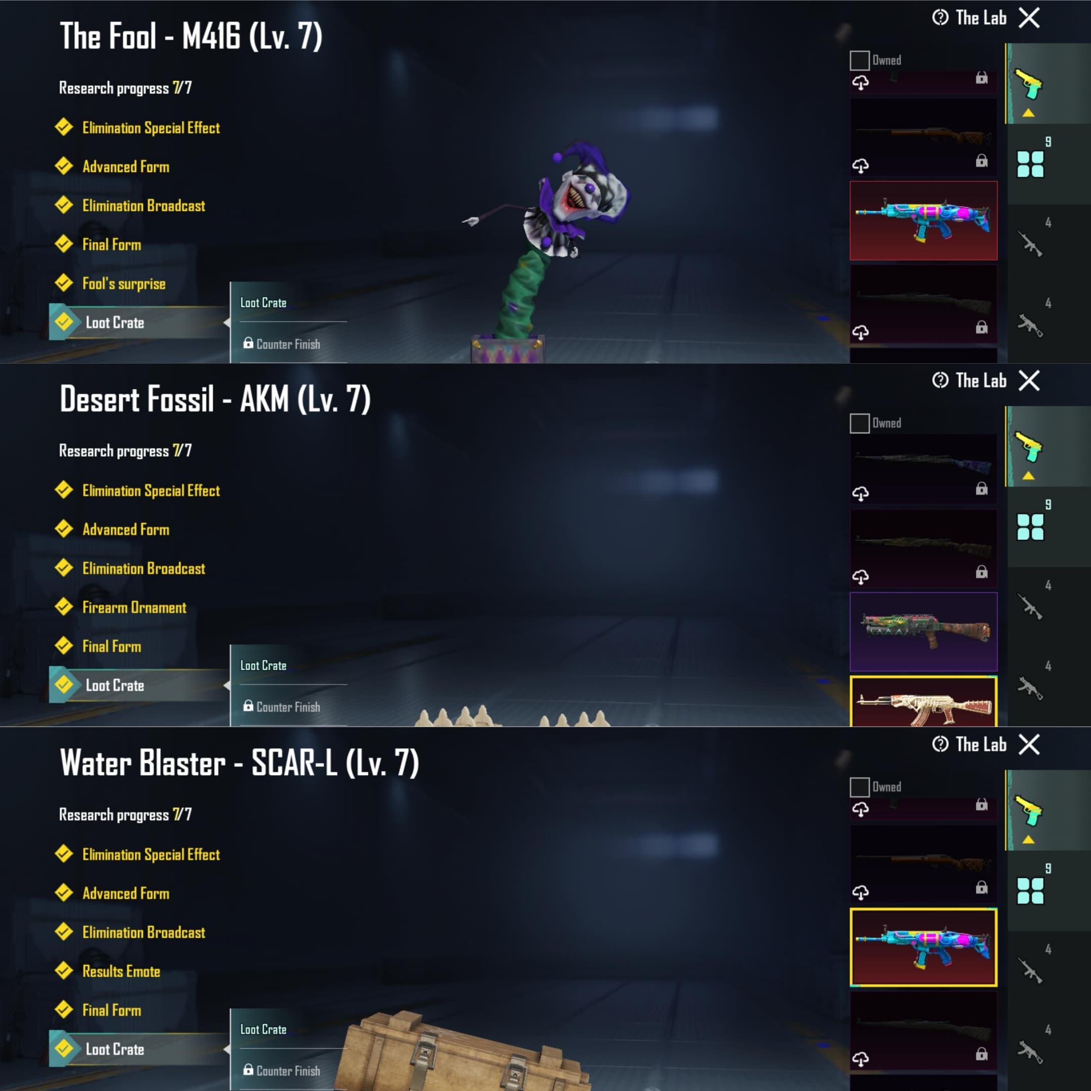 Pharaoh Lvl 6, 6 Mobil Batman, M4 Wanderer + M4 The Fool