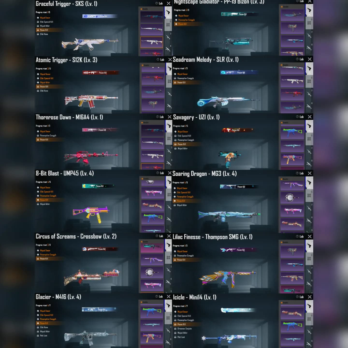 X Suit Fiore + M416 Glacier Kill Mess + Penutup Mata Blind Noble + Helm Vampir  - 4