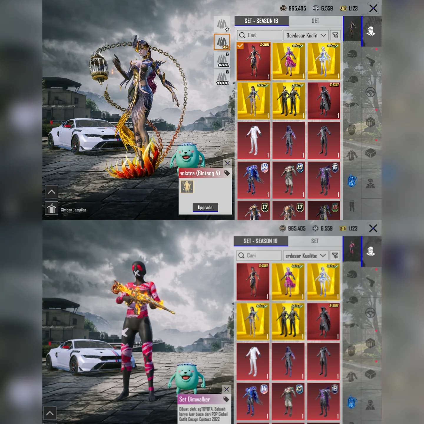 X Suit Phoenixtra Bintang 4 Kill Mess + Set Gilt 4 Biji + 2 M4 + Sport Car - 3