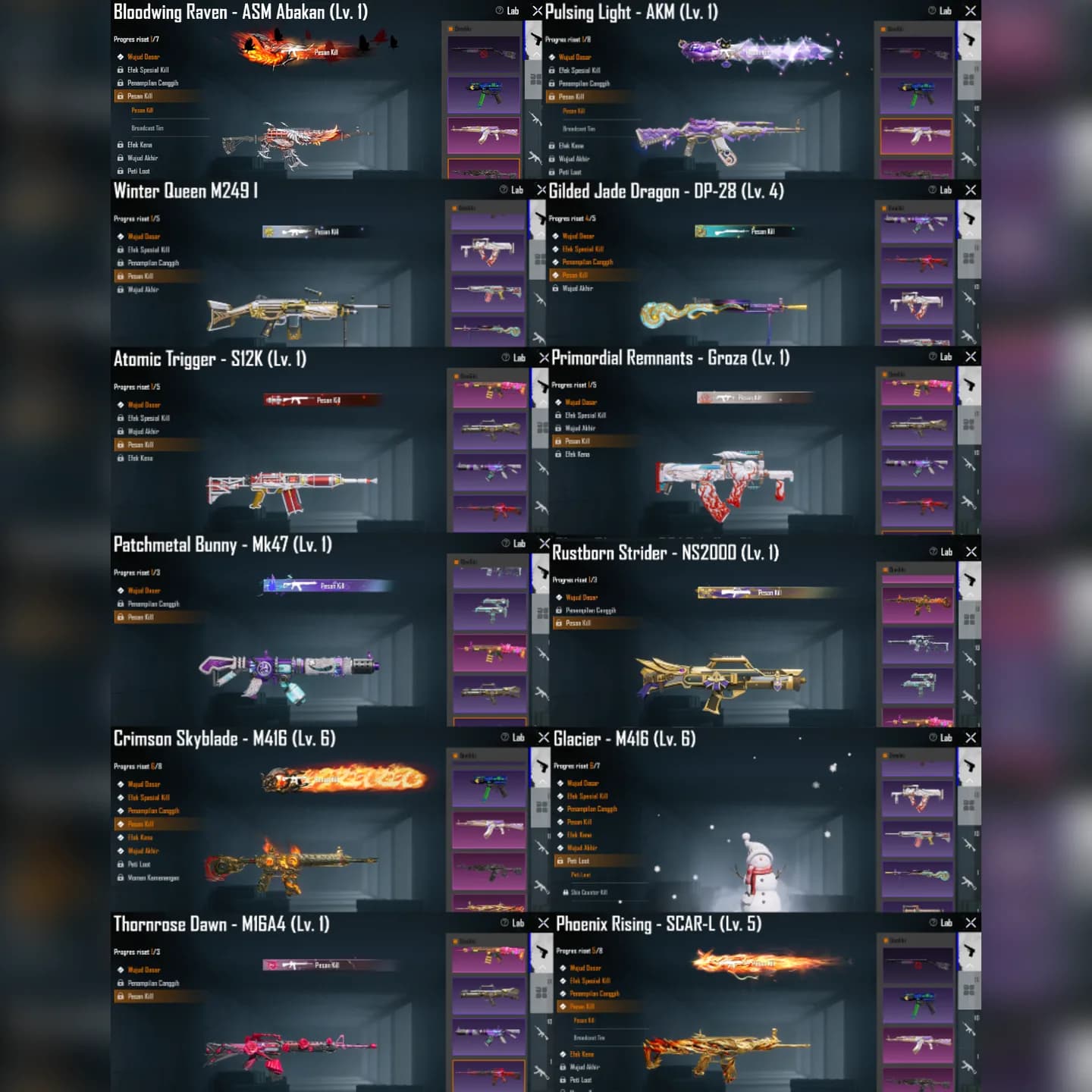 X Suit Phoenixtra Bintang 4 Kill Mess + Set Gilt 4 Biji + 2 M4 + Sport Car - 4